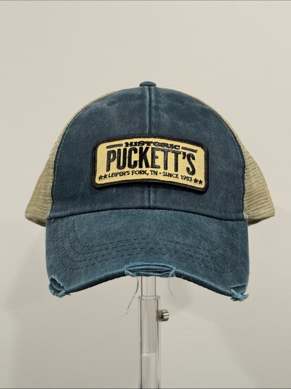 NWT Historic Puckett’s Restaurant Distressed Trucker Hat - Leiper’s Fork TN